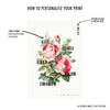 Personalised Rose Family Tree Print - Ditsy Chic