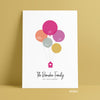 Personalised Balloon Family Tree Print - Ditsy Chic