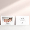 Personalised Landscape Baby Photo Announcement Card - Ditsy Chic