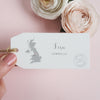 Map Wedding Travel Tag Place Card - Ditsy Chic