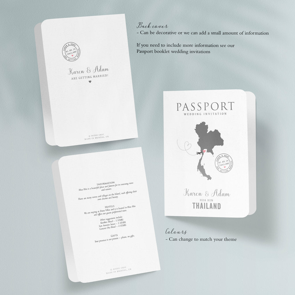 All About Travel Map Destination Wedding Passport - Ditsy Chic