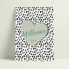 Children's Personalised Heart Name Nursery Print - Ditsy Chic