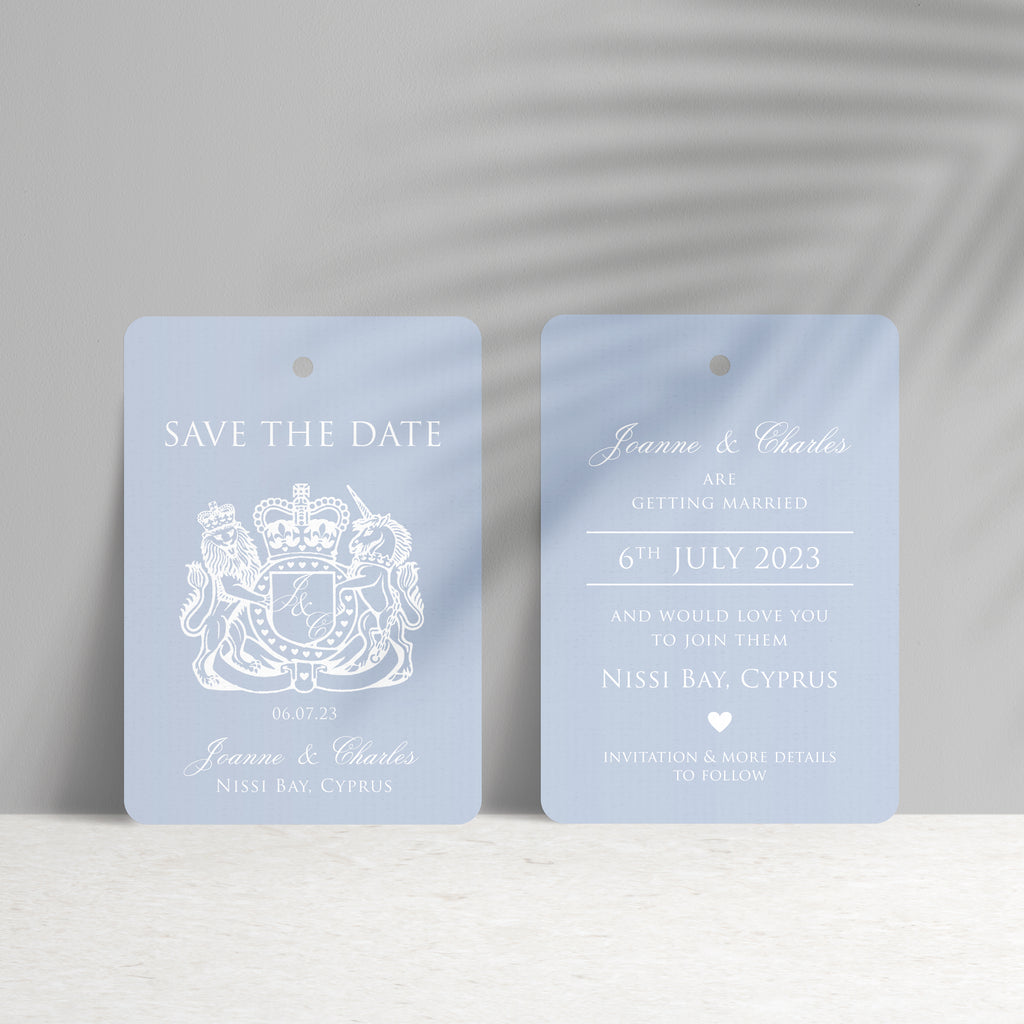 Passport Wedding Save The Date Travel Luggage Tag - Ditsy Chic