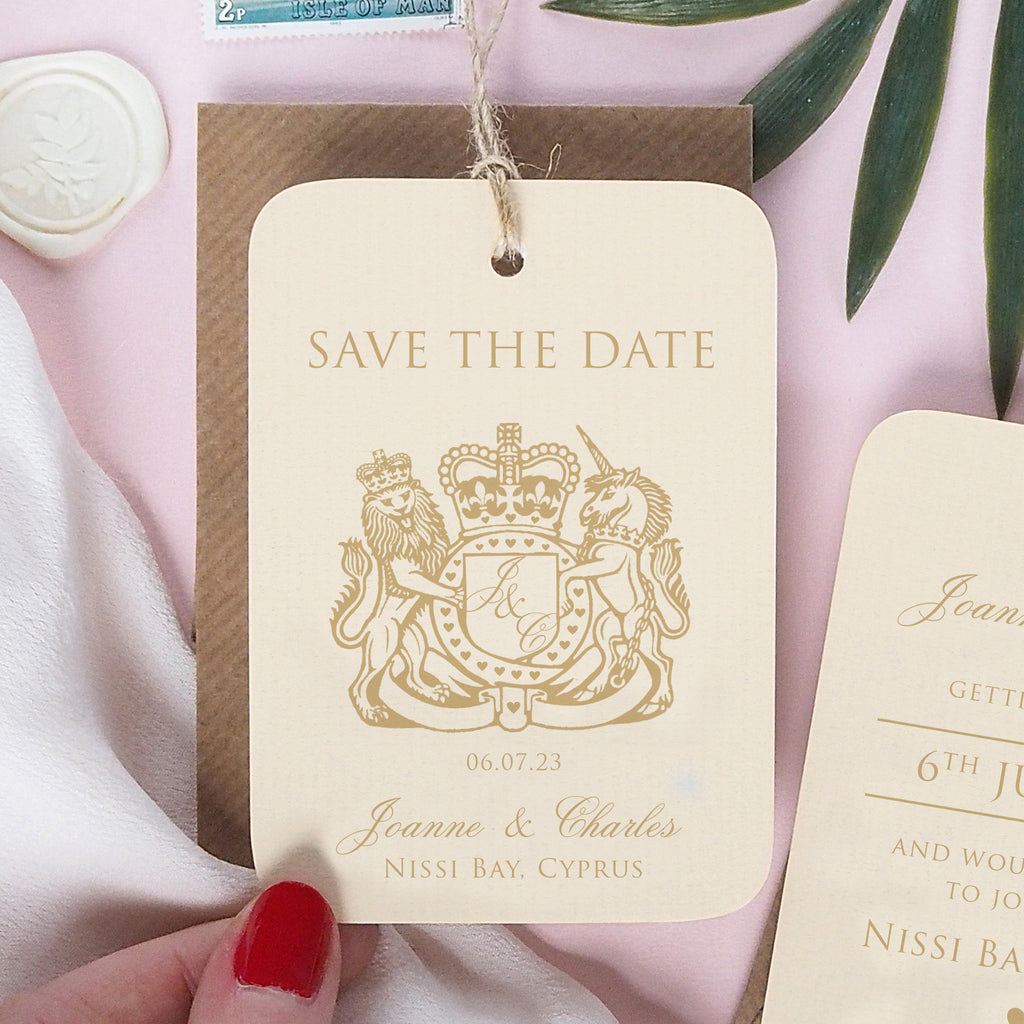 Passport Wedding Save The Date Travel Luggage Tag - Ditsy Chic
