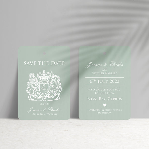 Passport Wedding Save The Date Travel Luggage Tag - Ditsy Chic