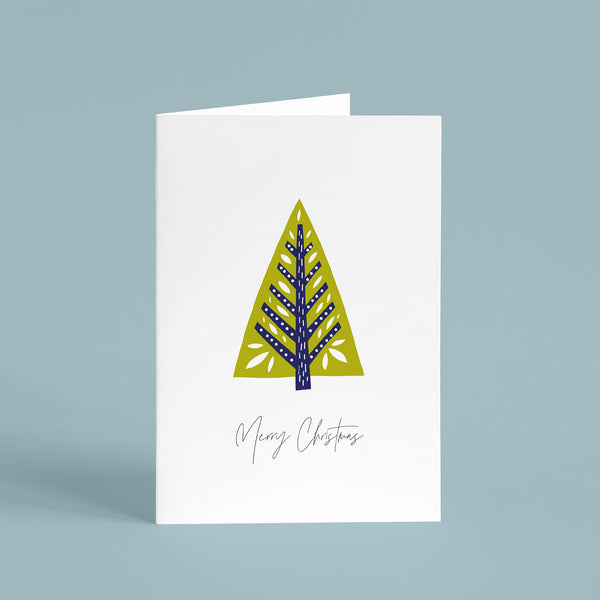 Decorative Folk Tree Christmas Card Pack - Ditsy Chic
