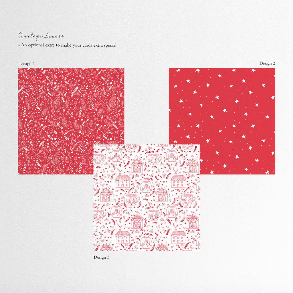 Personalised 'Sending Love' Christmas Card Pack - Ditsy Chic