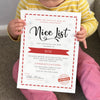 Personalised Santa's Nice List Christmas Certificate - Ditsy Chic