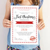 Personalised First Christmas Nice List Certificate - Ditsy Chic