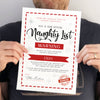 Personalised Santa's Naughty List Christmas Certificate - Ditsy Chic