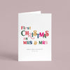 Personalised 'First Year As Mrs And Mrs' Christmas Card - Ditsy Chic