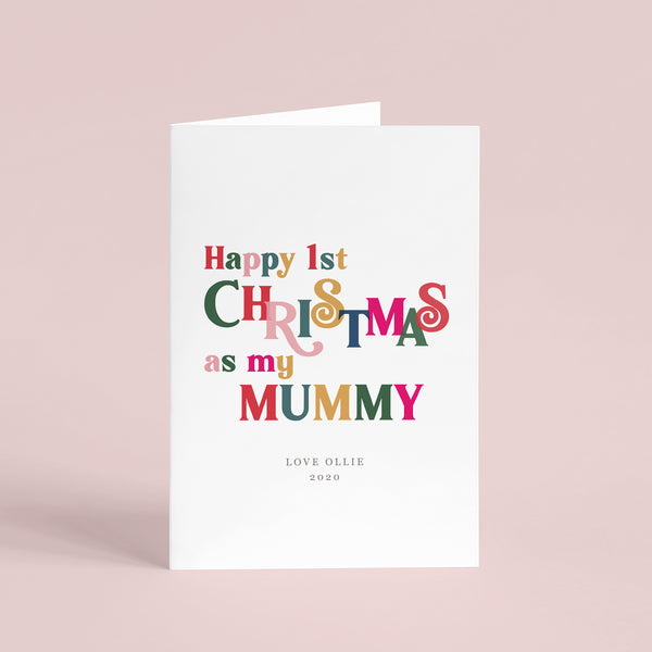 Personalised First Christmas As My Mummy Card - Ditsy Chic