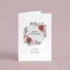 Floral Christmas Wreath Bouquet Personalised Card Pack - Ditsy Chic