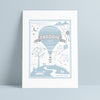 Personalised Children's Motivational Name and Date Balloon Print - Ditsy Chic