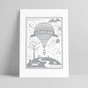 Personalised Children's Motivational Name and Date Balloon Print - Ditsy Chic