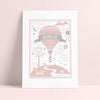 Personalised Children's Motivational Name and Date Balloon Print - Ditsy Chic