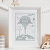 Personalised Children's Motivational Name and Date Balloon Print - Ditsy Chic