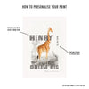 Personalised Giraffe Name And Date Nursery Print - Ditsy Chic
