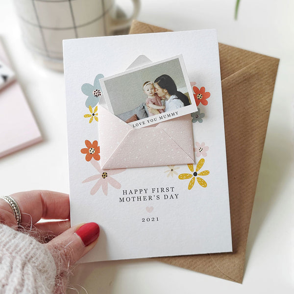 Mummy's First Mother's Day Keepsake Photo Card - Ditsy Chic