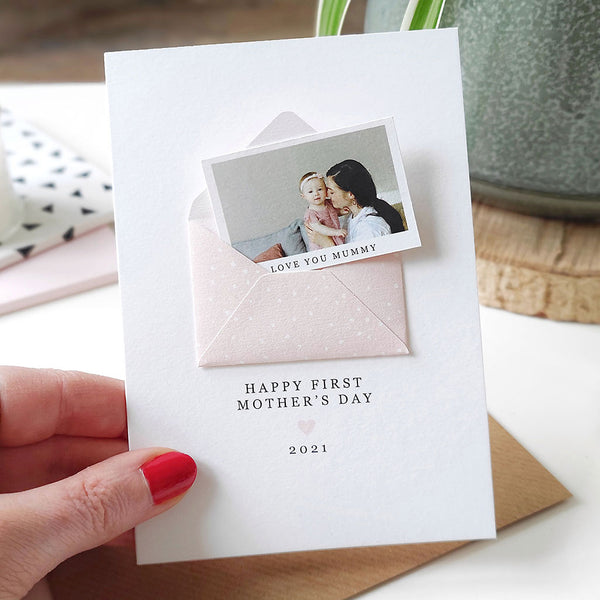 Happy First Mother's Day Photo Card - Ditsy Chic