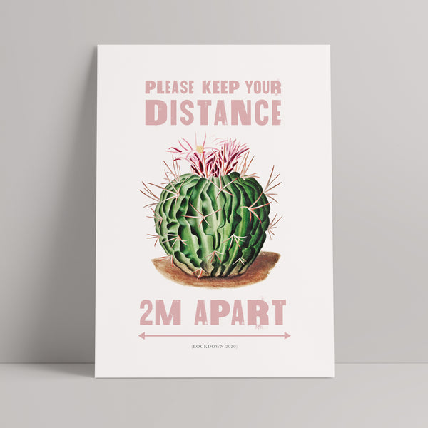 'Keep your distance' Botanical Cactus Print - Ditsy Chic
