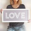 One Word 'Love' Print with Personalised Secret Message - Ditsy Chic