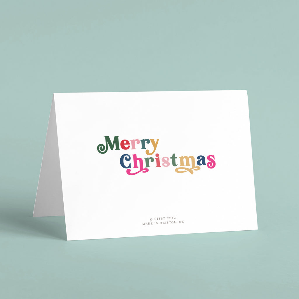 Merry Christmas Personalised Card Pack - Ditsy Chic