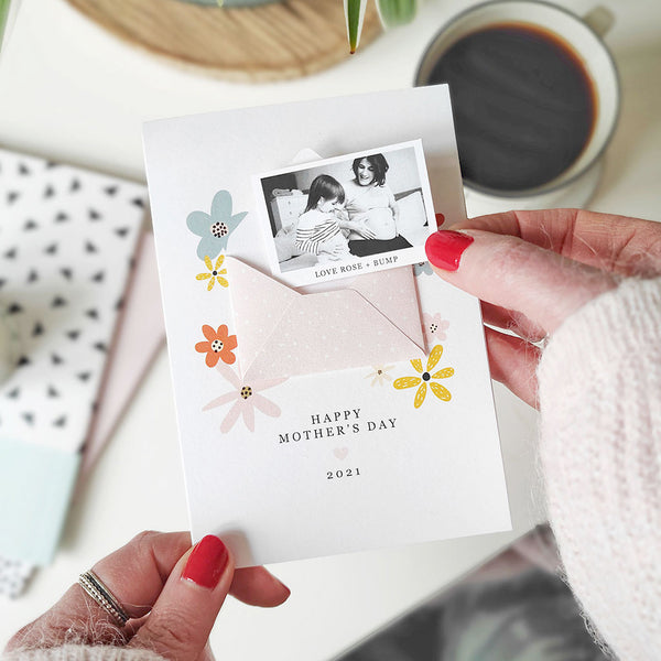 Mother's Day Photo Keepsake Card - Ditsy Chic
