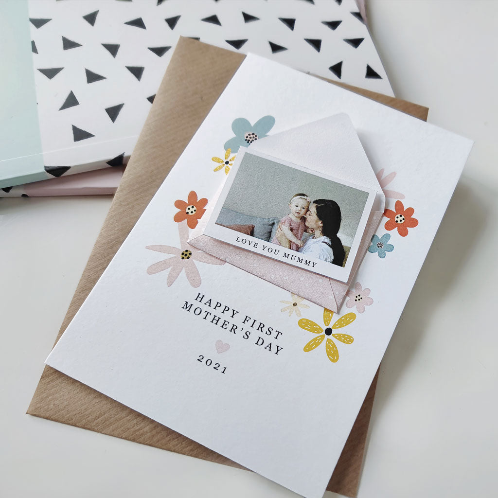 Mummy's First Mother's Day Keepsake Photo Card - Ditsy Chic