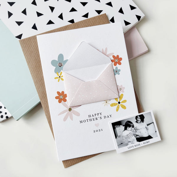 Mother's Day Photo Keepsake Card - Ditsy Chic
