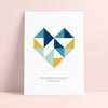 Personalised Mother's Day Geometric Heart Print - Ditsy Chic