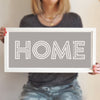 One Word 'Home' Print with Personalised Secret Message - Ditsy Chic