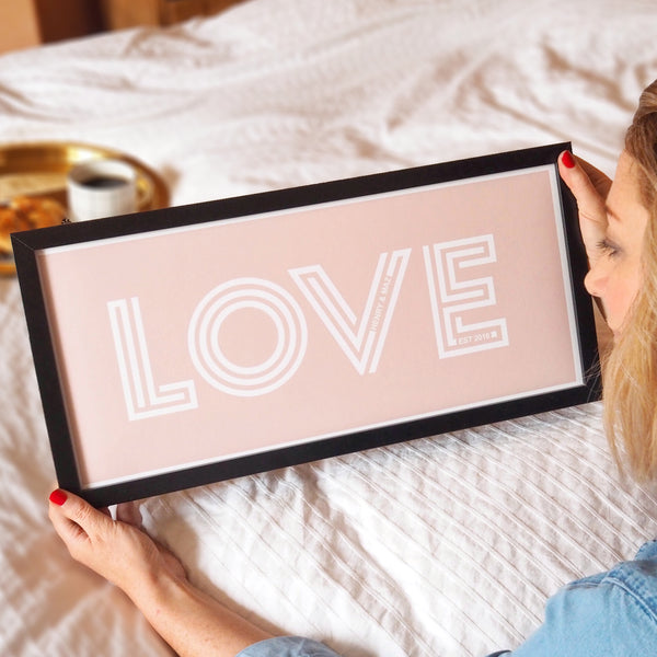 One Word 'Love' Print with Personalised Secret Message - Ditsy Chic