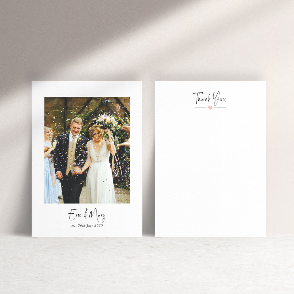 Personalised Wedding Photo Thank You Card - Ditsy Chic