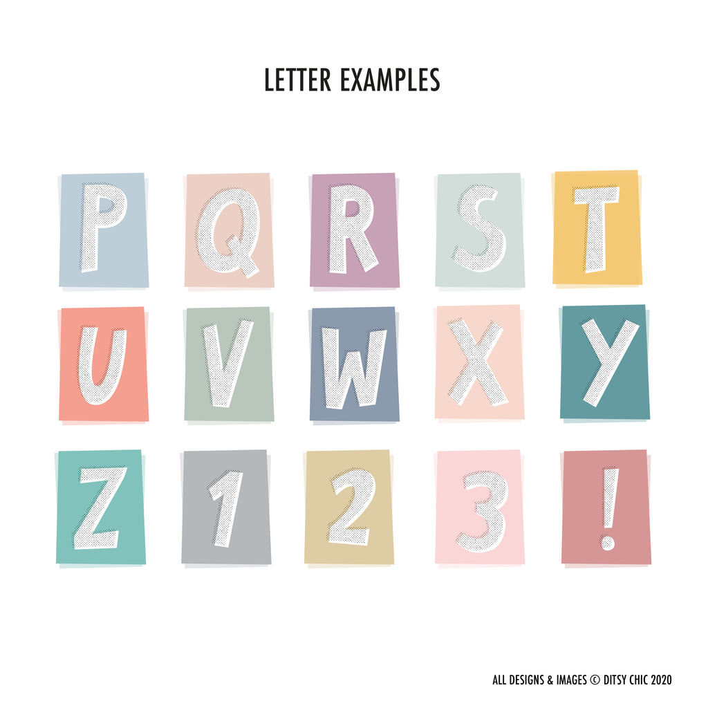 Personalised Retro Letter Name Print - Ditsy Chic