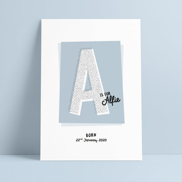 Personalised Retro Letter Name Print - Ditsy Chic