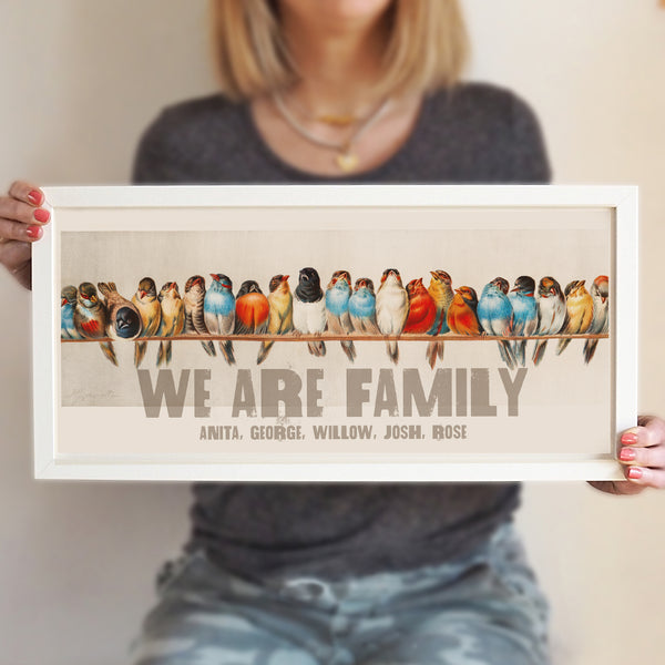 'We Are Family' Bird Family Tree Print - Ditsy Chic