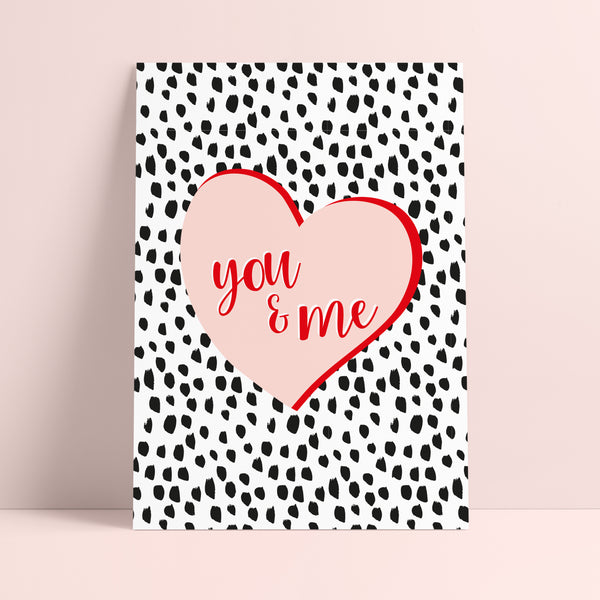 'You & Me' Love Heart Print - Ditsy Chic